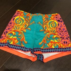 Trendy Boutique Patterned High Waisted Shorts